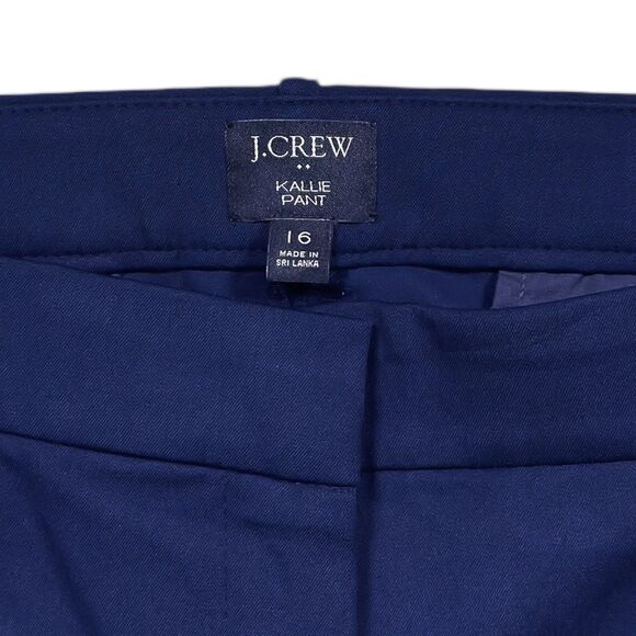 J. Crew Factory Kallie Pants Navy Blue Straight Leg Trousers Women's Size 16 NWT - Picture 3 of 9